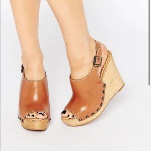 Sam Edelman Wood Wedges - WORN ONLY ONCE!